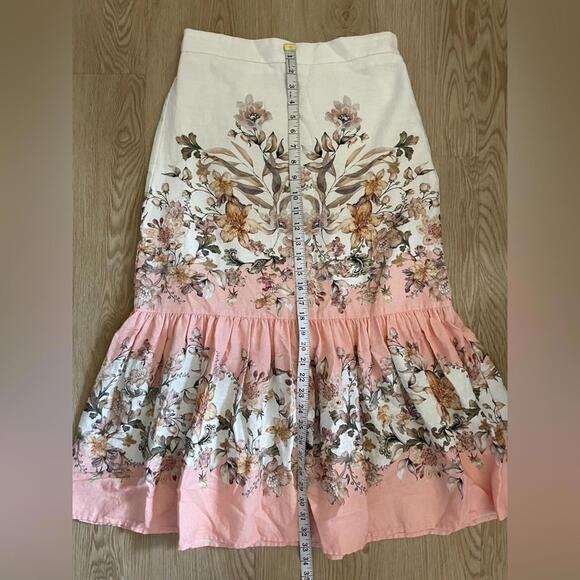 Coquette House of Harlow Skirt Painterly Floral Romantic - Picture 11 of 16